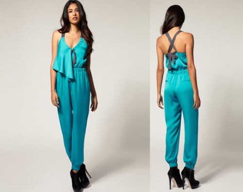 Turquoise jumpsuit m new - turquoise,