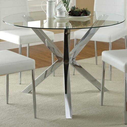 Modern 90cm clear - glass, round