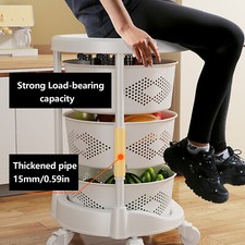 Kitchen Storage Cart Rotating