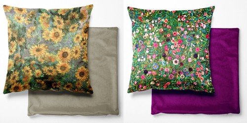Klimt van gogh velvet cushion - klimt,