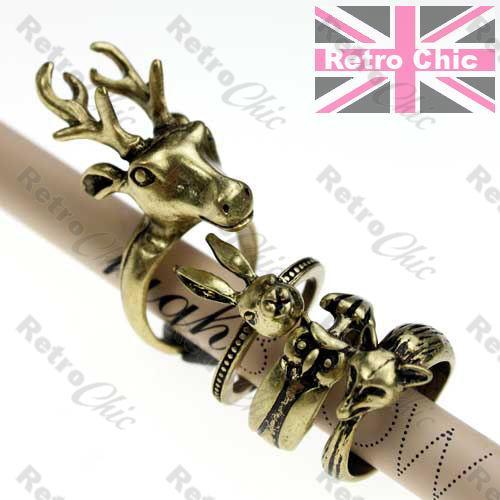 4pcs animal rings - 4pcs, vintage