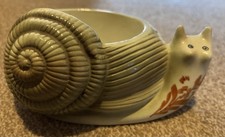 Glazed Snail Ceramic Plant Pot Holder Unusual Fairytale