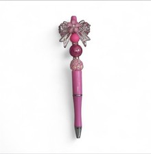 ** Pretty Bow Beaded Pen ** Handmade  **