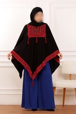 ✨ Black Embroidered Shawl