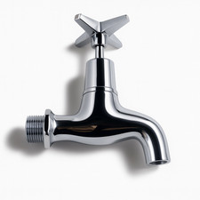PERFORMA Cross Top Bib Tap Pair Chrome - Wall Mounted Taps