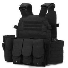 Tactical Molle Vest Military Airsoft Hunting Assault Plate Carrier Vest Outdoor