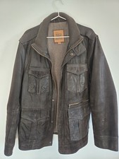 M&S North Coast Suede Leather Jacket Mens Size L