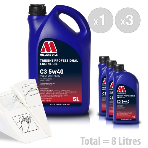 Car engine oil service kit - car,