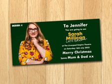 Sarah Millican Personalised Gift Christmas Birthday Ticket Show Tour