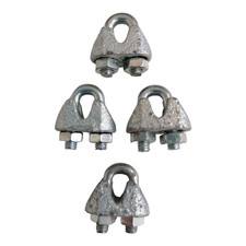 Galvanised U Bolt Wire Clamps x 4 M3 for Sailing Dinghy Tender Boat