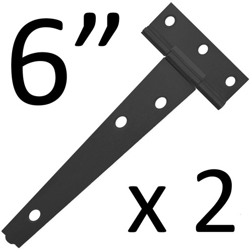 Black tee hinges 15cm - 2,