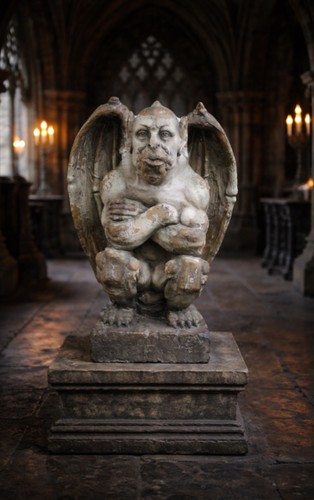 Gargoyle statue mgo indoor - statue,