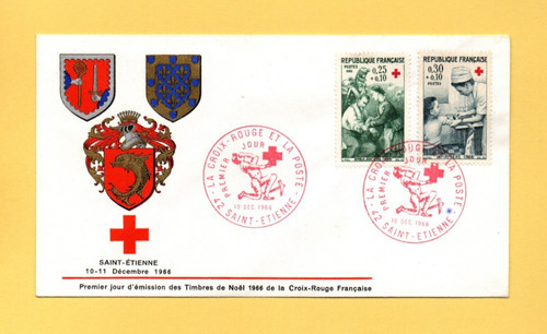 Fdc 1966 cross red - fdc,