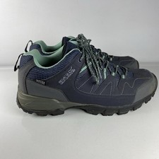 Regatta Ladies Hiking Boots UK 7 Holcombe Low Waterproof Isotex Navy Blue Green