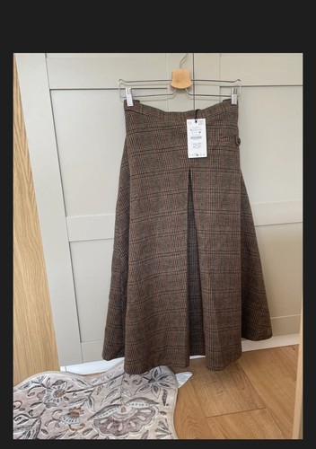 Zara check skirt - zara, wool