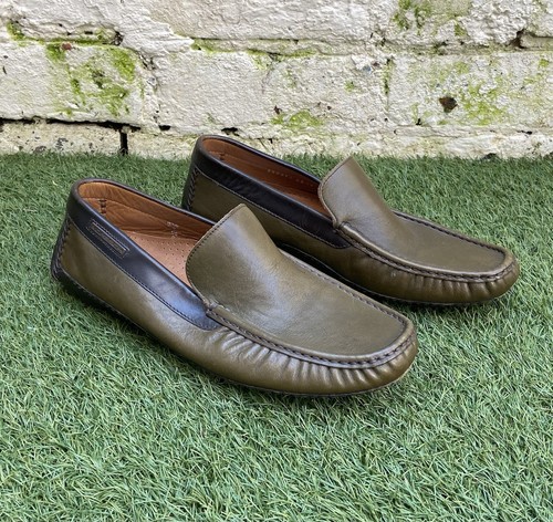 Moreschi green leather slip - , on