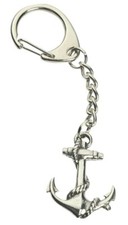 Ships Anchor Keyring Interlaced Pewter Souvenir Gift Boat Maritime Navy Captain