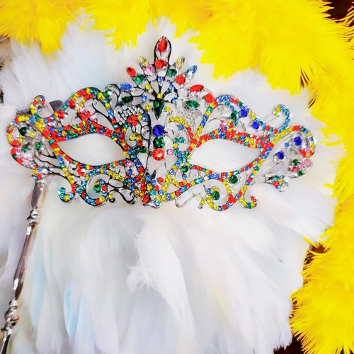 Rainbow masquerade mask - rainbow,