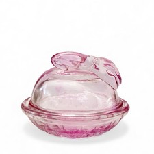 Vintage Pink Glass Bunny