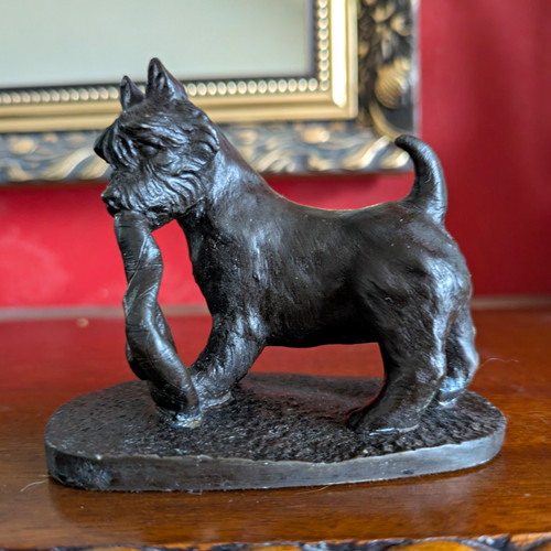 Dog figurine ornament black - figurine,