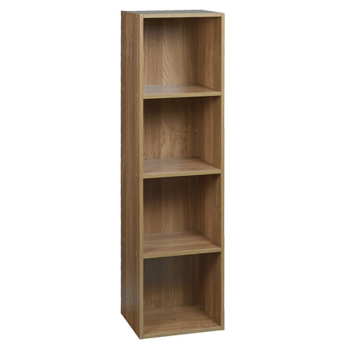 Tier oak bookcase tall - bookcase,