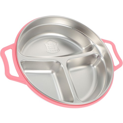 Stainless steel food plate - stainless,