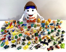 Kinder Egg Surprise Toys Bundle 110 + Pieces Small Figures Collection + Storage