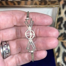 925 Sterling Silver Charles Rennie Mackintosh Style Bangle Carrick CJL