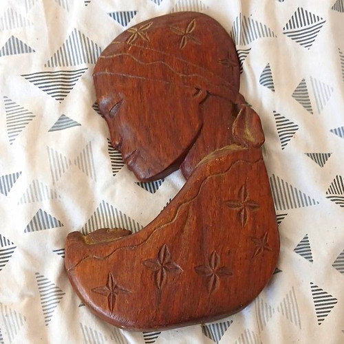 Carved wooden wall - carved,