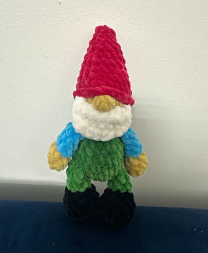 Crocheted plush gnome soft - crocheted,