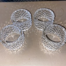 Glass Napkin Rings X 4