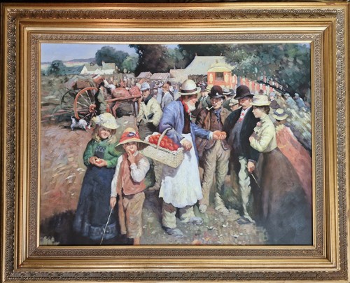 Superb large framed - framed, oil