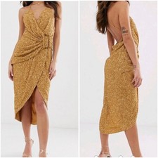 New ASOS Gold Sequin Draped
