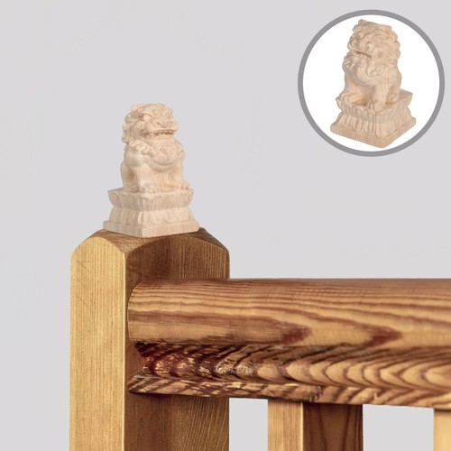 Wood carving lion - wood,