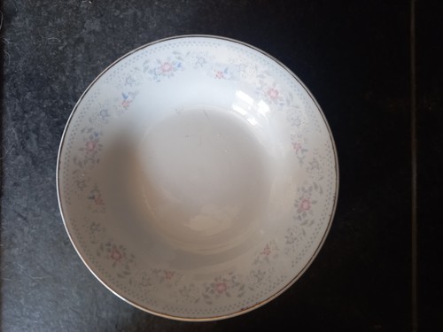 Set gold rimmed - 6, floral