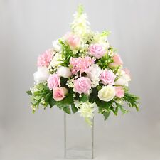 Artificial Wedding Flowers Martini Glass Centrepiece Decoration Arrangement Pink