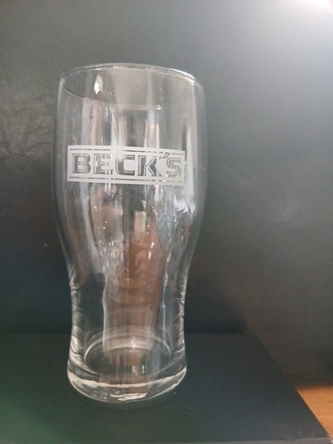 Becks pint glass - becks,