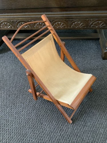 Small wooden deckchair - wooden, deckchair/