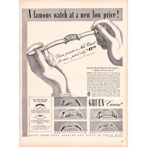 1939 gruen curvex watches - 1939,