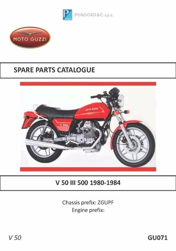 Moto guzzi parts - parts, book