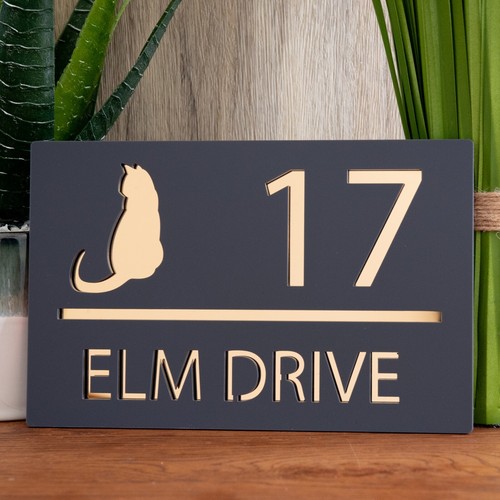 Personalised cat silhouette - cat,
