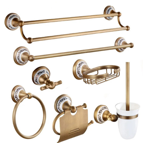 Antique brushed brass bathroom - brass,