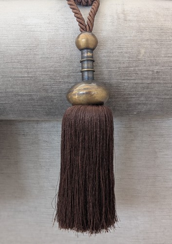 Large statement brown curtain