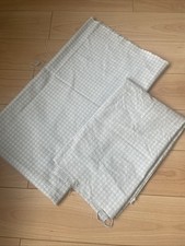 LAURA ASHLEY blue Gingham Fabric Material X2