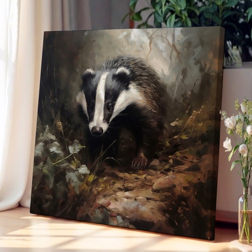 Badger oil canvas wall - badger,