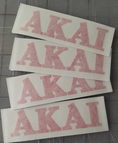 Red akai stickers decals - 4,