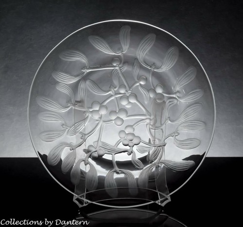 Lalique crystal mistletoe - crystal,