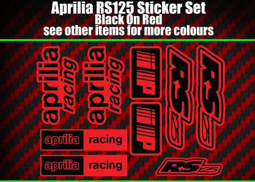 Aprilia rs125 decals stickers - aprilia,