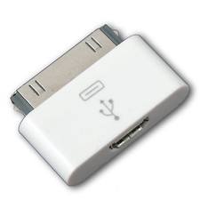 30 Pin Male Dock Connector To Micro USB For iPhone iPad iPod - White Colour