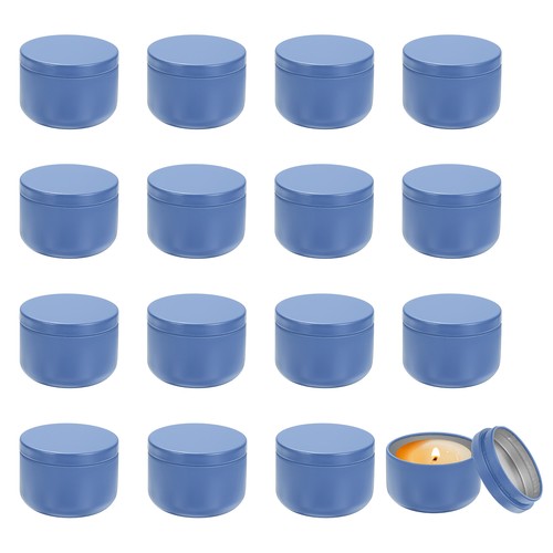 3oz candle tins 16pcs - candle, metal